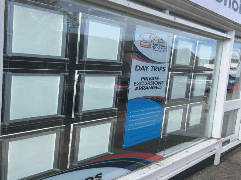 illuminated window displays